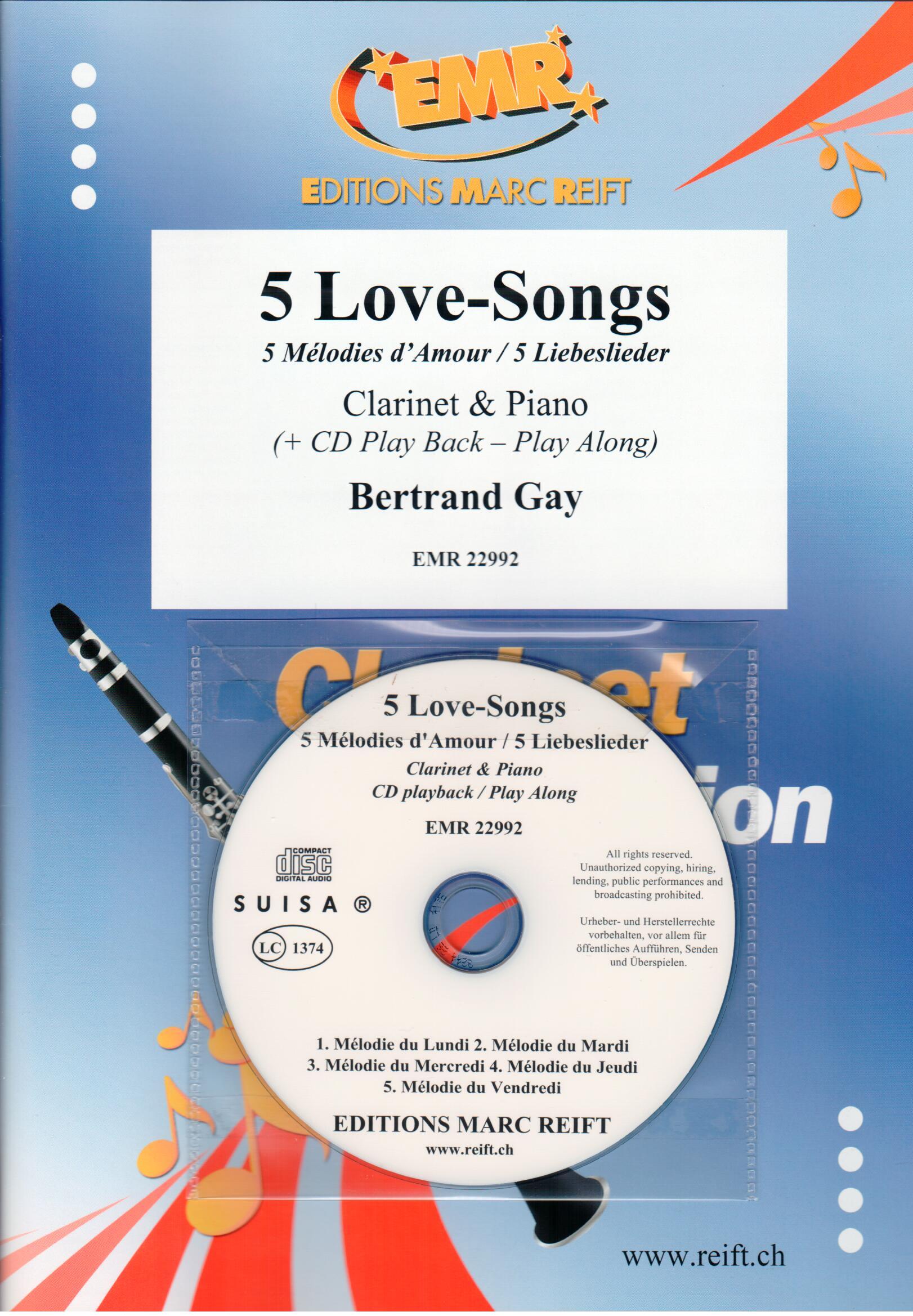 5 LOVE-SONGS, EMR Clarinet