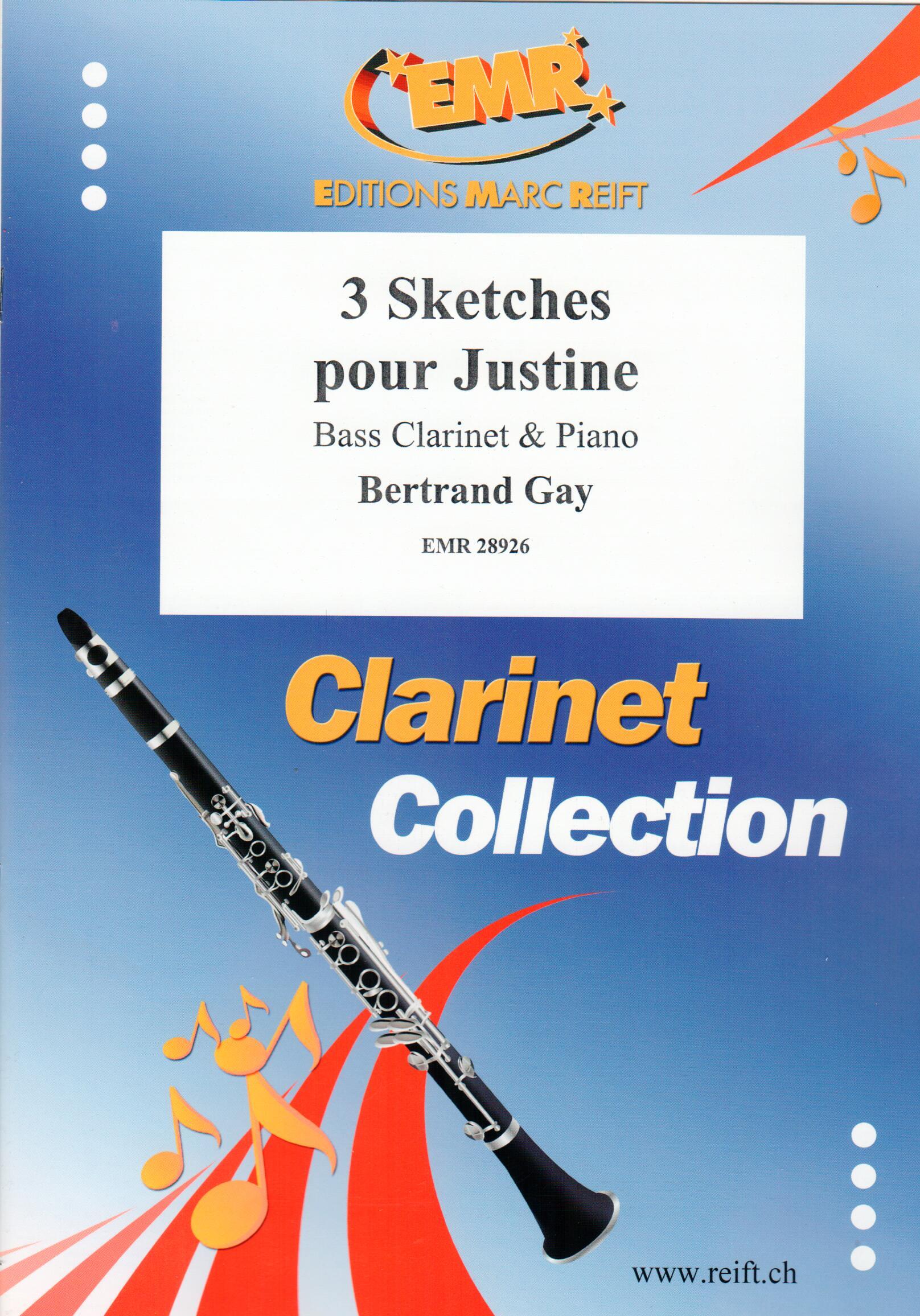 3 SKETCHES POUR JUSTINE, EMR Clarinet