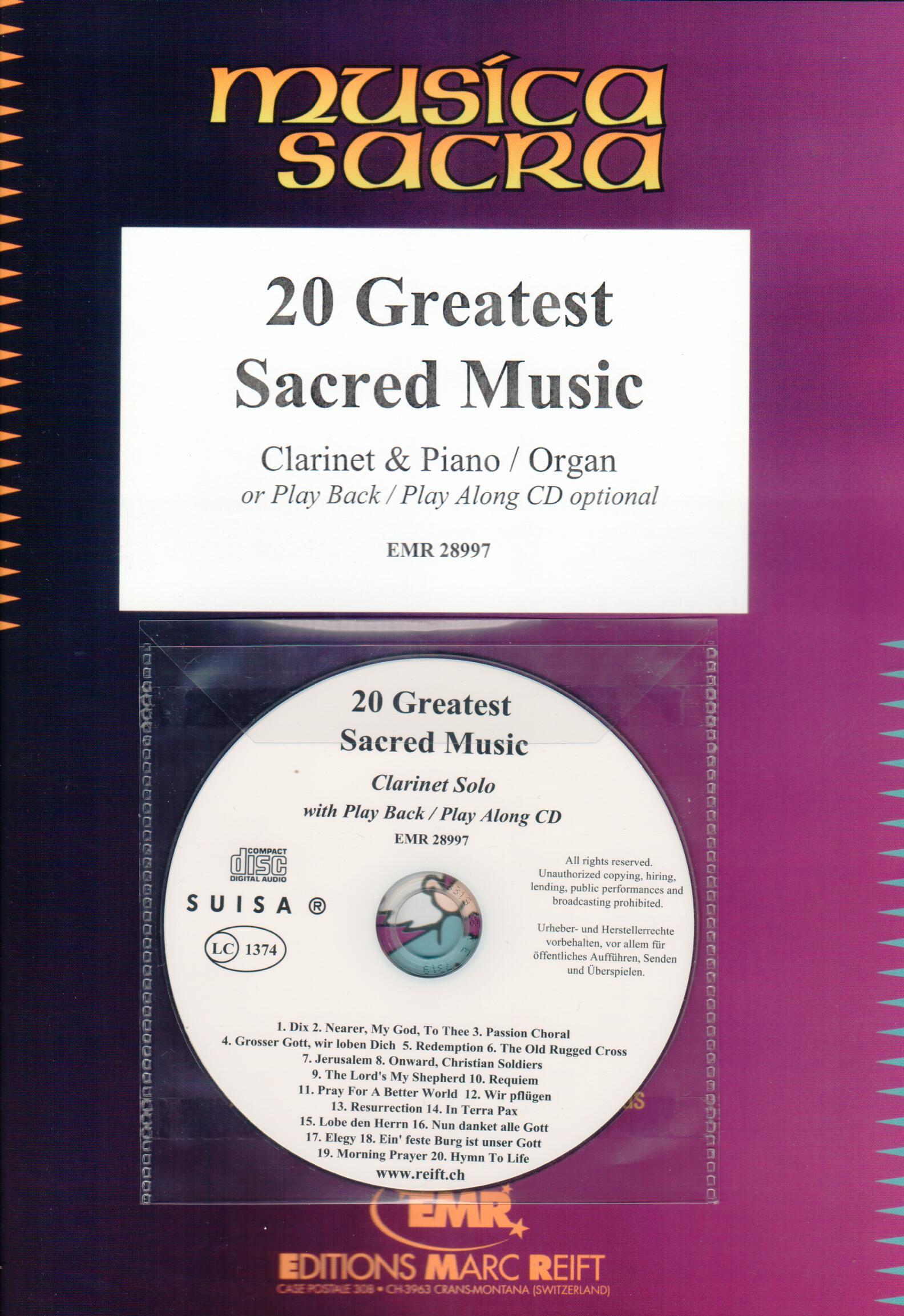 20 GREATEST SACRED MUSIC, EMR Clarinet