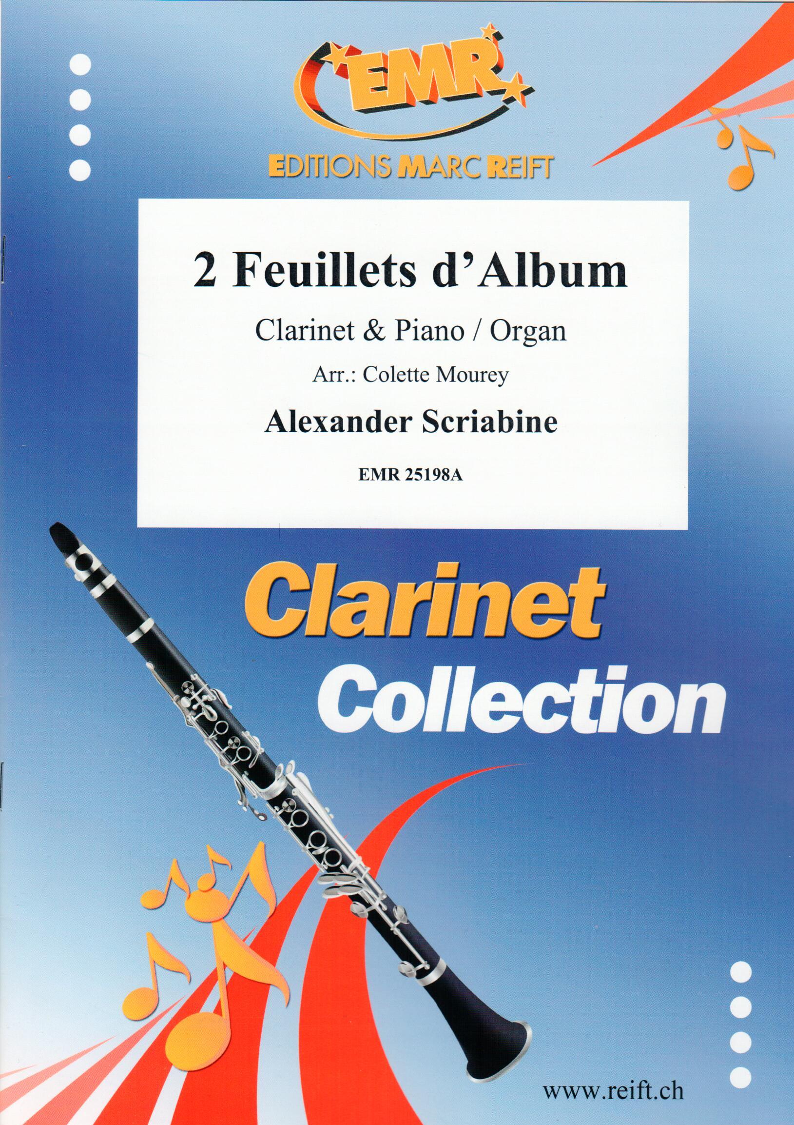 2 FEUILLETS D'ALBUM, EMR Clarinet