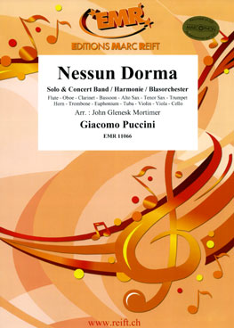 Nessun Dorma (Eb Bass Solo) - Parts & Score